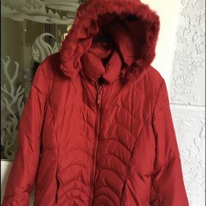 Burgundy Down Filled Cozy Winter Jacket